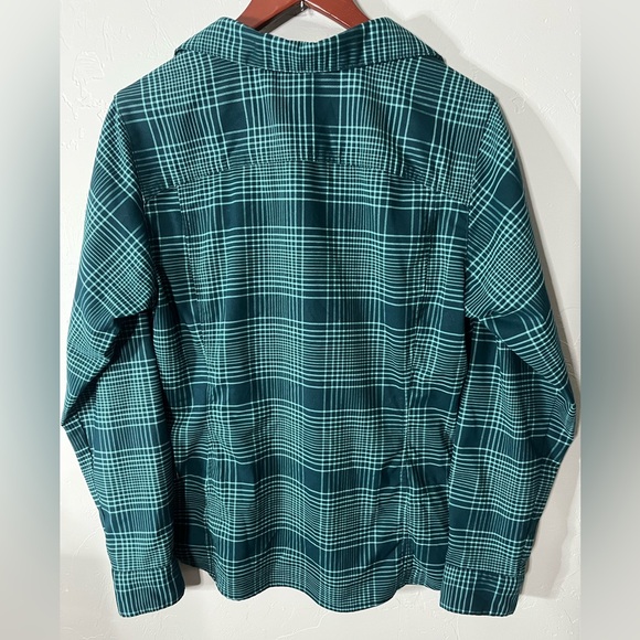 Columbia Omni-Wick Green Plaid Shirt Women’s Large - Picture 7 of 9